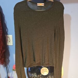 Weavers Charcoal Long Sleeve Top